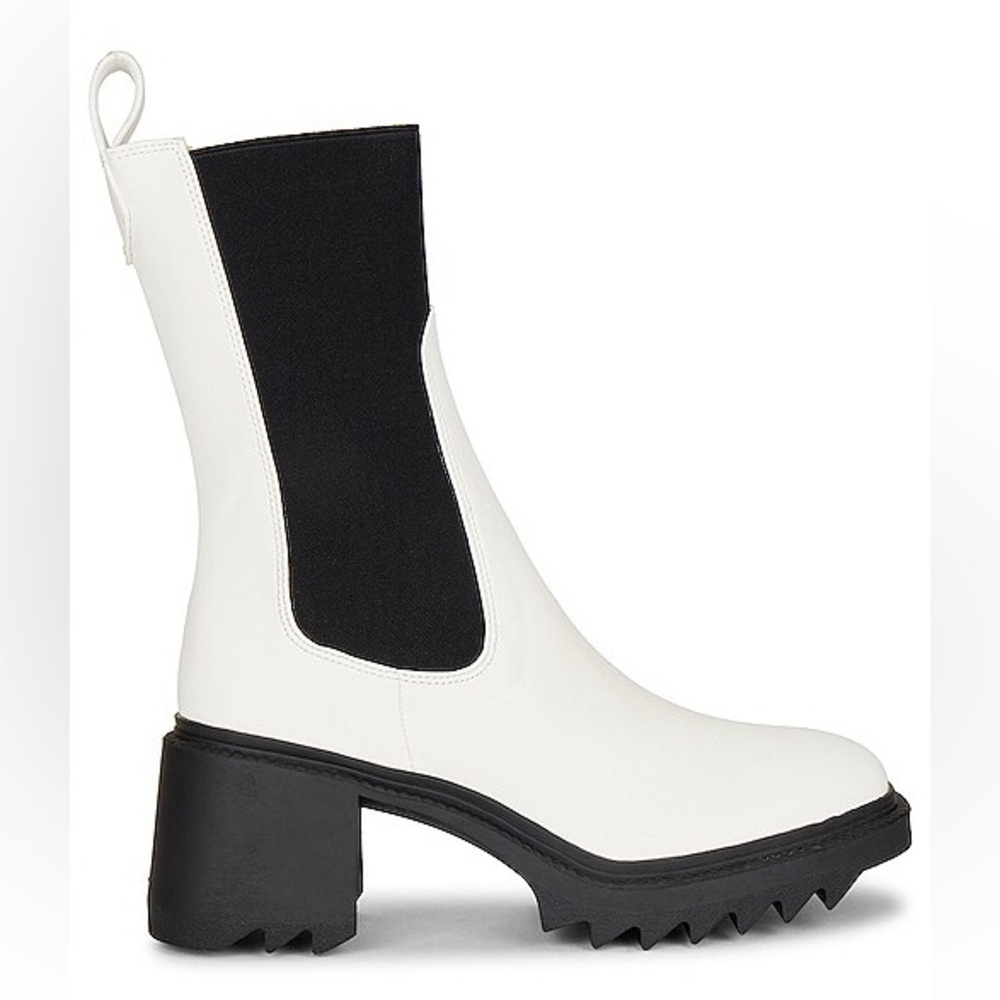 REVOLVE White & Black Chelsea Combat Boots